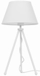 Lampa stojąca biała NEPTUN Mini z białym abażurem Karo