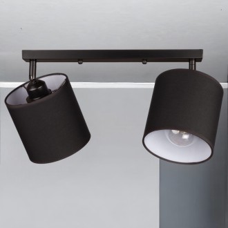 Lampa sufitowa listwa podwójna czarno biała