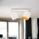 Lampa sufitowa listwa podwójna biała abażur Oro