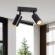 Lampa sufitowa spot light TUBA podwójna czarna ZŁ
