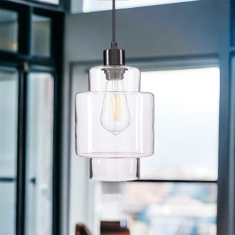 Lampa wisząca szklana przezroczysta nowoczesna EP017