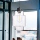 Lampa wisząca szklana przezroczysta nowoczesna EP017