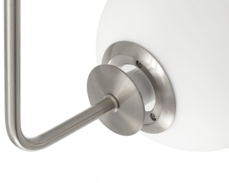 Lampa sufitowa silver Milano żyrandol 3 klosze mleczne kule