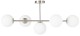 Lampa sufitowa Milano chrom mat 5 kloszy mleczne kule