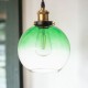Lampa wisząca szklana kula ombre zielona