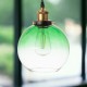 Lampa wisząca szklana kula ombre zielona