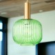Lampa wisząca szklana MODERNA złota zielona