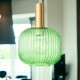 Lampa wisząca szklana MODERNA złota zielona
