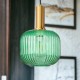 Lampa wisząca szklana MODERNA złota zielona
