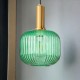 Lampa wisząca szklana MODERNA złota zielona