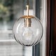 Lampa wisząca sufitowa szklana PANDORA szara
