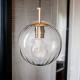Lampa wisząca sufitowa szklana PANDORA szara