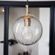 Lampa wisząca sufitowa szklana PANDORA szara