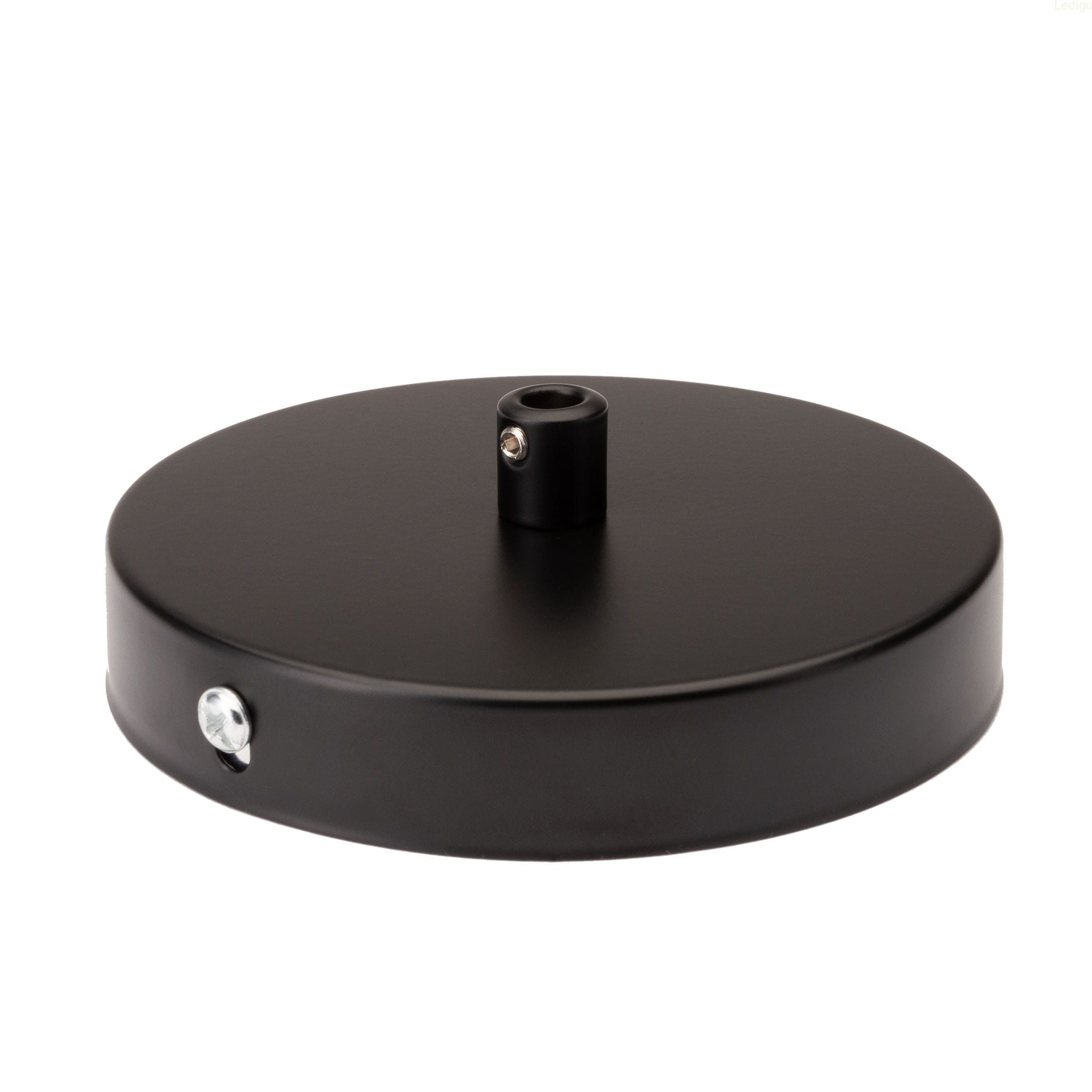 Podsufitka maskownica metalowa czarna 1 otwór 12 cm