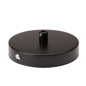  Podsufitka maskownica metalowa czarna 1 otwór 8 cm 