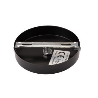  Podsufitka maskownica metalowa czarna 1 otwór 8 cm 