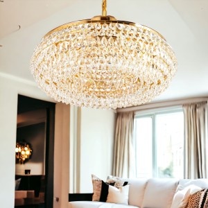 Lampa kryształowa luksusowa żyrandol Luxury Gold WSC030