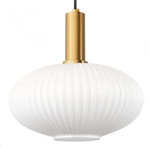 Lampa wisząca szklana MODERNA mleczna DUŻA