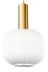 Lampa wisząca szklana MODERNA LUX złota mleczna
