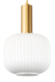 Lampa wisząca szklana MODERNA złota mleczna