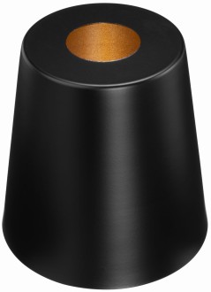 Klosz metalowy czarny stożek złoty środek loft E27 