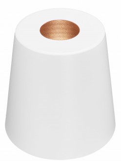 Klosz metalowy biały stożek złoty środek loft E27