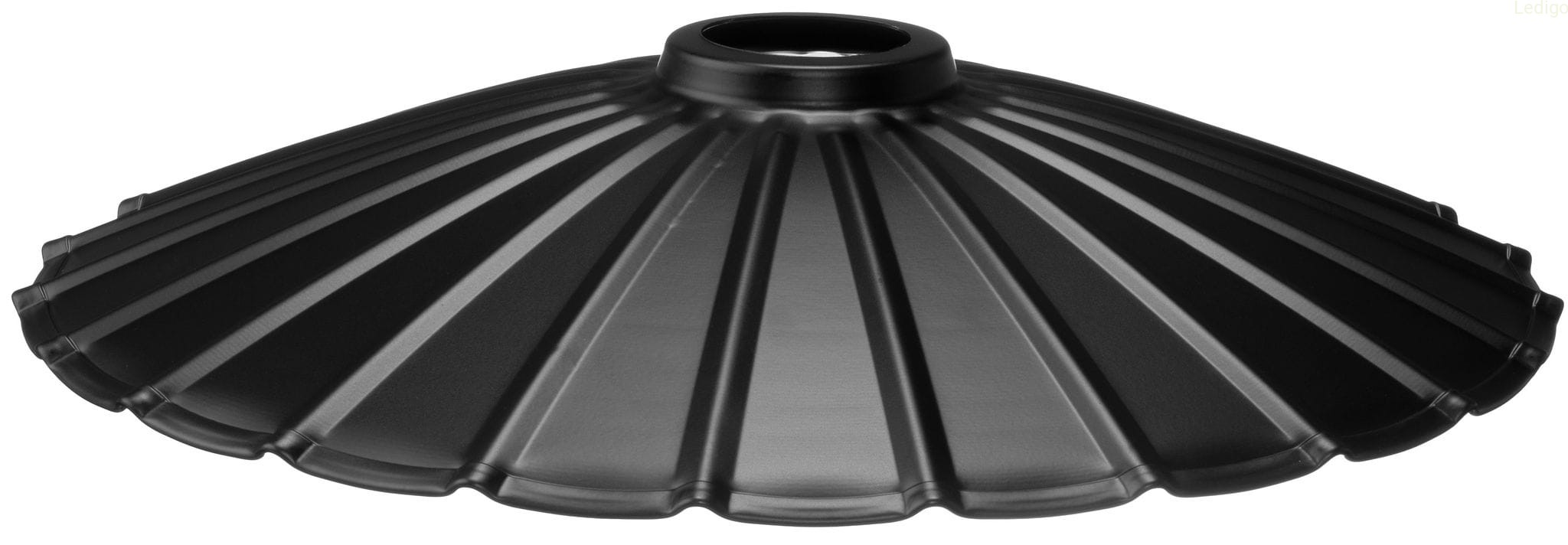 Klosz metalowy czarny płaski loft E27 Lamina