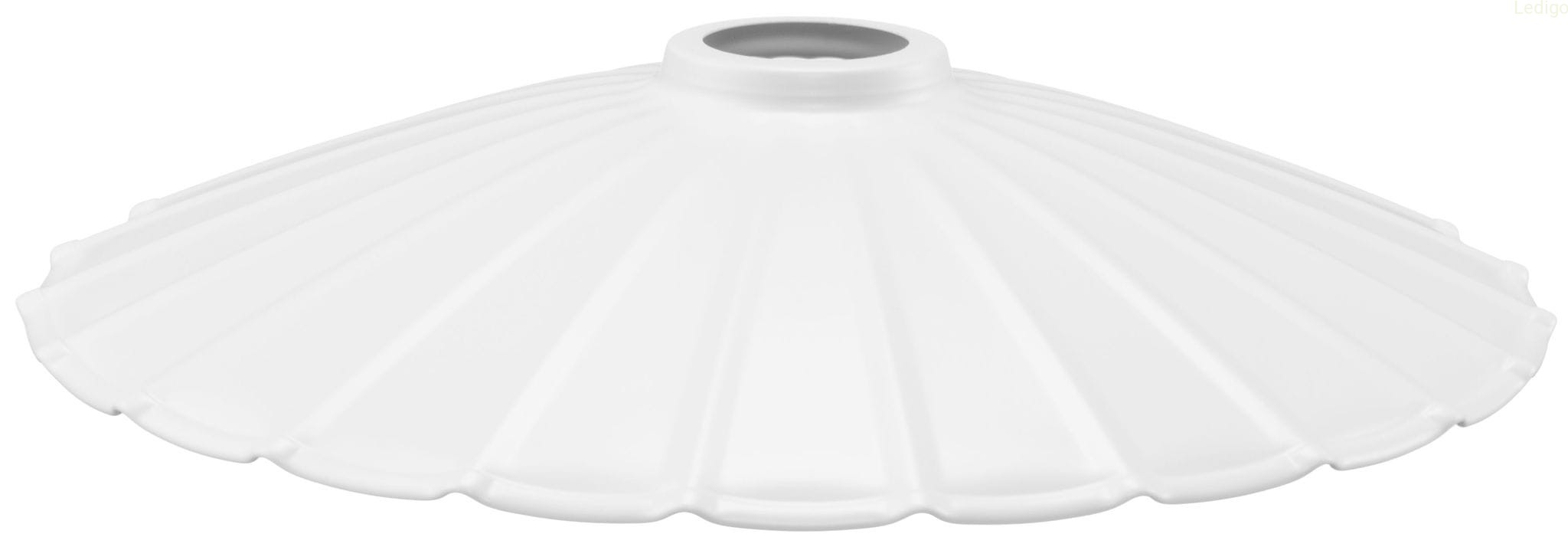 Klosz metalowy biały płaski loft E27 Lamina