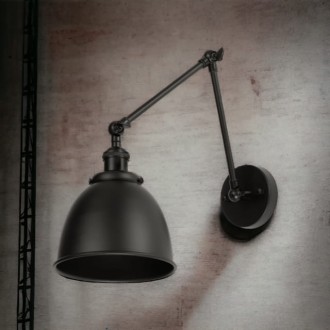 Kinkiet metalowy regulowany Rustic czarny