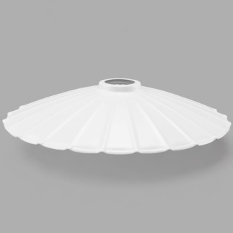 Klosz metalowy biały płaski loft E27 Lamina