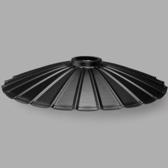 Klosz metalowy czarny płaski loft E27 Lamina