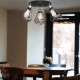 Lampa sufitowa plafon 3 klosze Diament czarny