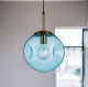 Lampa wisząca szklana kula LAVA BLUE