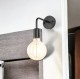Kinkiet LOFT E27 WST052 czarny włącznik on/off
