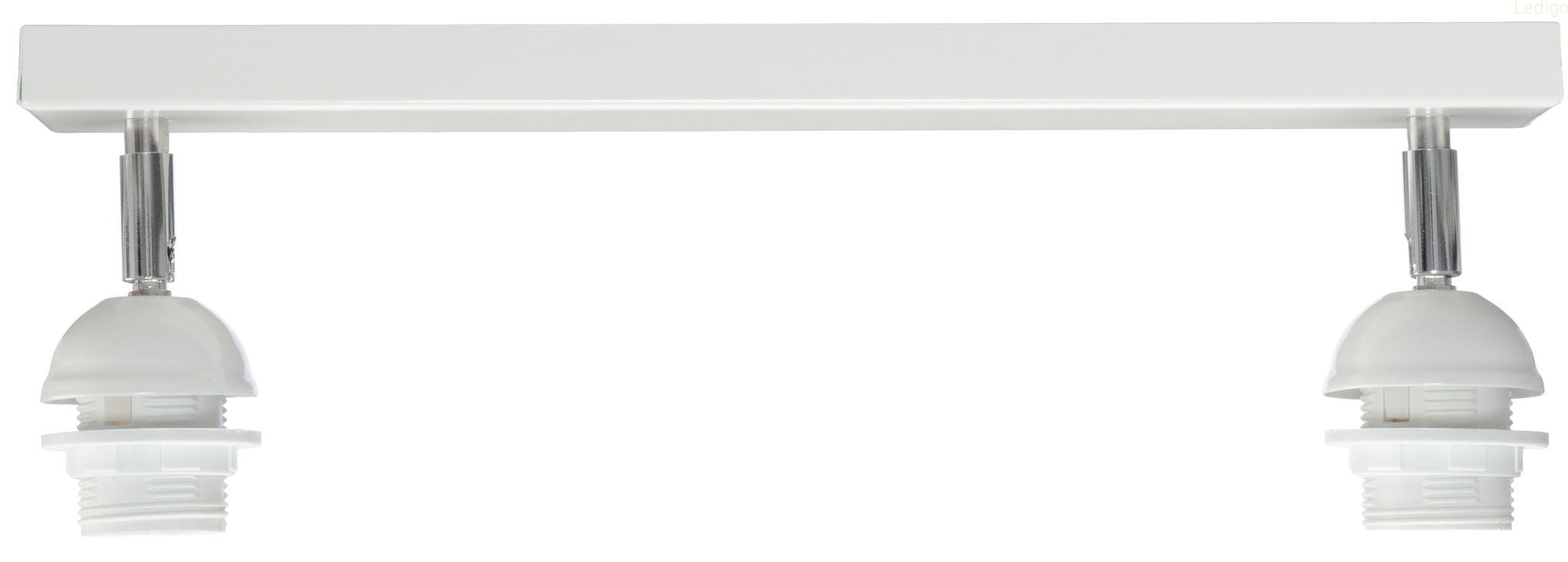 Lampa podwójna listwa biała gwint E27
