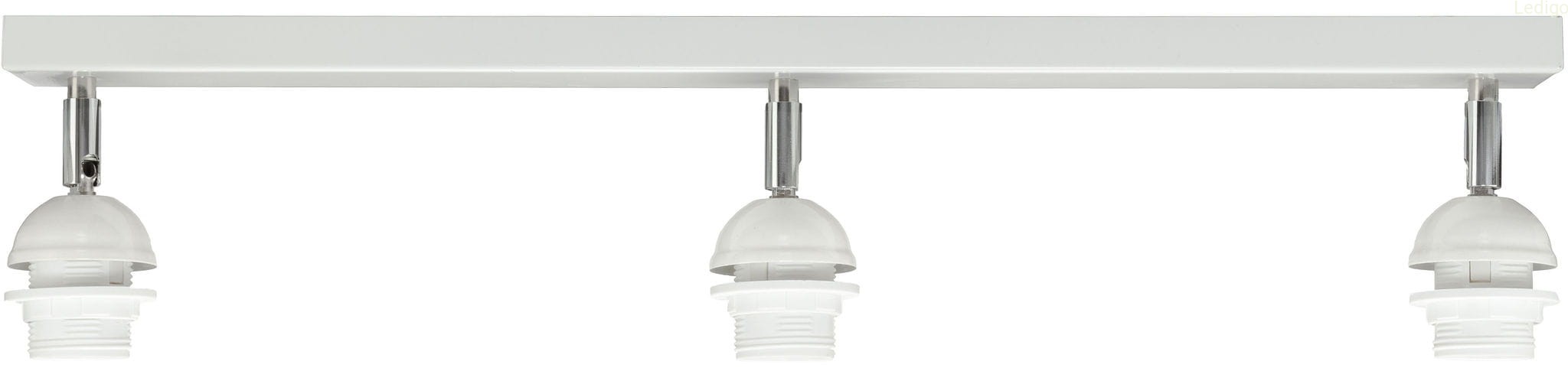 Lampa potrójna listwa biała gwint E27