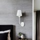 Kinkiet z abażurem hotelowy biały Arte