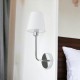 Kinkiet z abażurem hotelowy srebrny Arte