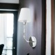 Kinkiet z abażurem hotelowy srebrny Arte