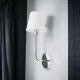 Kinkiet z abażurem hotelowy srebrny Arte