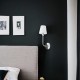 Kinkiet z abażurem hotelowy srebrny Arte