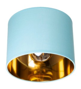 Abażur walec Oro błękitny złoty środek 20 cm gwint E27