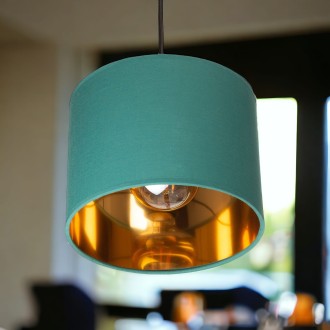 Lampa wisząca z abażurem Oro zielona
