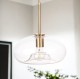 Lampa wisząca szklana przezroczysta PARIS Ufo