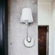 Kinkiet z abażurem hotelowy srebrny Arte
