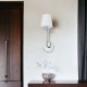 Kinkiet z abażurem hotelowy srebrny Arte