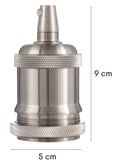 Oprawka dekoracyjna Vintage E27 metalowa satyna