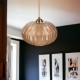 Lampa wisząca szklana złota bursztynowa BOTANICA
