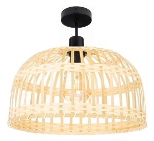 Lampa sufitowa bambusowa półplafon TH10 czarny 