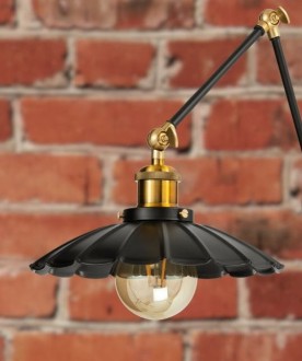 Kinkiet metalowy regulowany Retro Lamina z włącznikiem